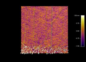 Carbon nanotubes and bundles emerging from line of catalyst particles