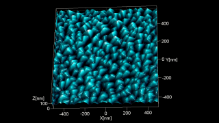 The TipCheck is our AFM probe tip evaluation sample. The sharp pyramidal structures allow reverse imaging of the tip apex.